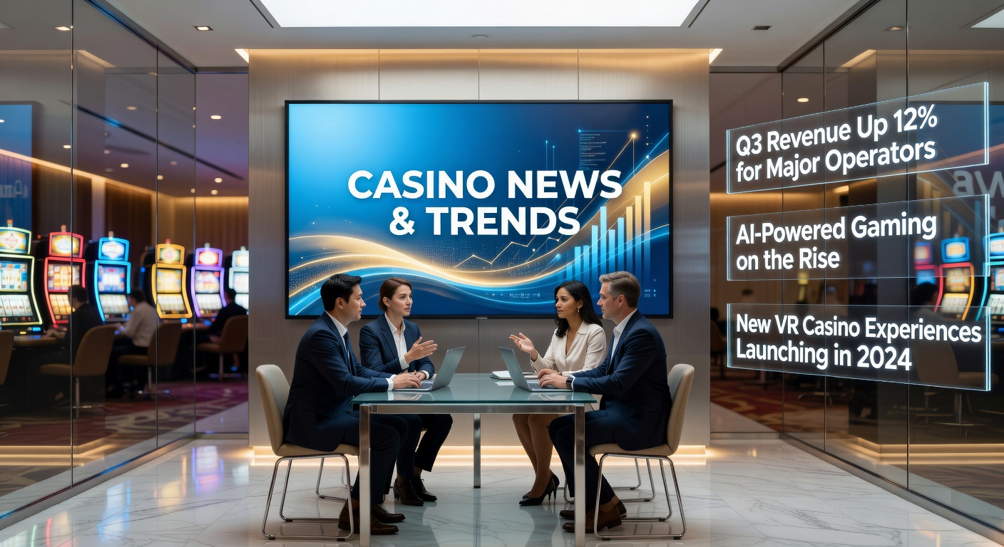 Casino gaming floor with slot machines and betting terminals under bright lights, symbolizing industry mergers and financial pressures
