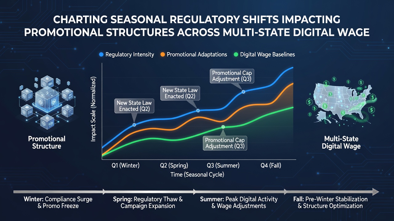 Dashboard displaying synchronized promotional parameters across state-specific wagering regulations