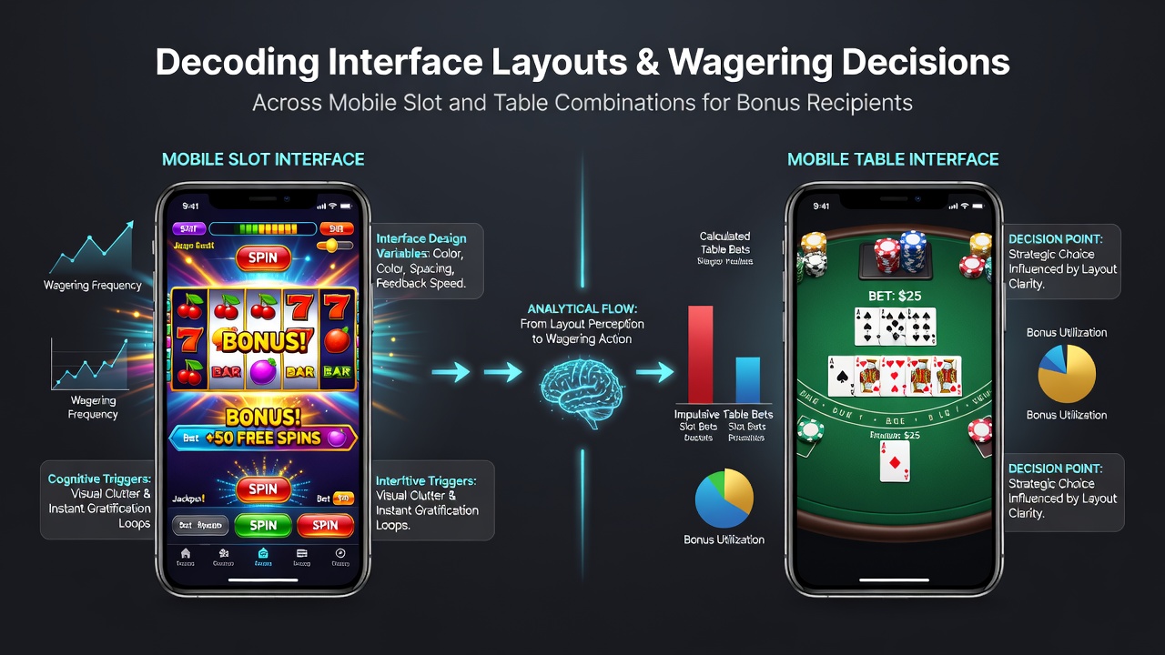 Mobile casino interface layout example showing slot and table game options on a smartphone screen
