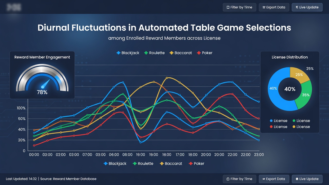 Dashboard screenshot illustrating reward member game selection heatmaps segmented by time of day