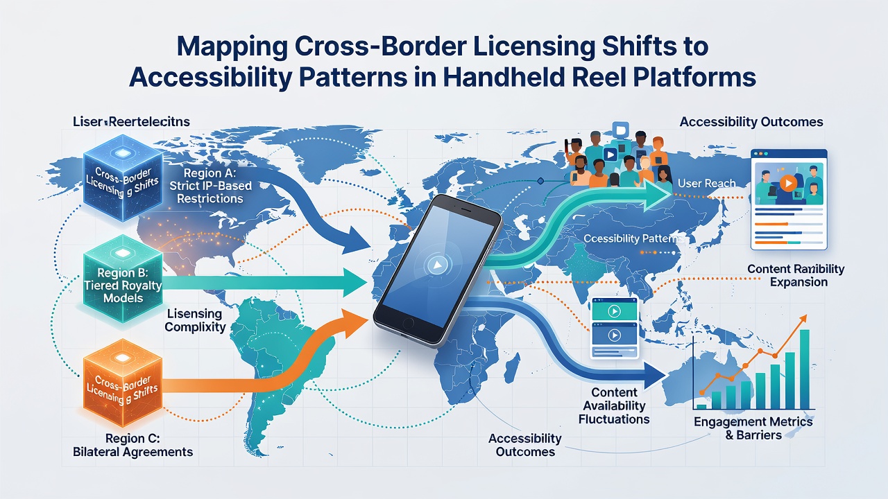 Map overlay illustrating licensing zones and accessibility heatmaps for handheld reel platforms across borders