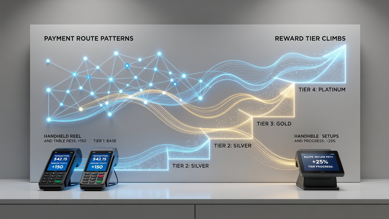 Analytics dashboard illustrating payment route impacts on player reward tiers in mobile casino environments