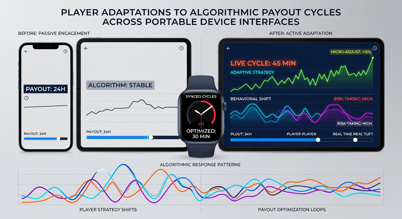 Close-up of tablet interface showing adaptive payout graphs and user adjustment controls during a gaming session